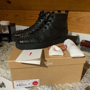 Black Christian Louboutin spike shoes size 44